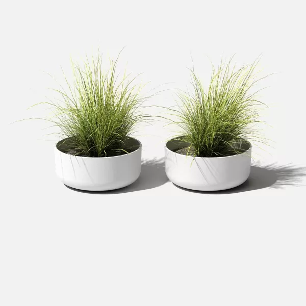 imageVeradek Pure Series Kona Bowl 14quot Planter 2 PackWhite