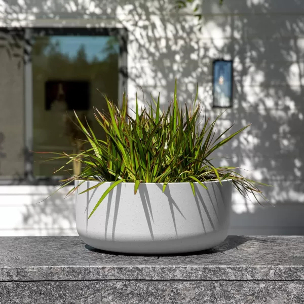 imageVeradek Pure Series Kona Bowl 14quot Planter 2 PackWhite