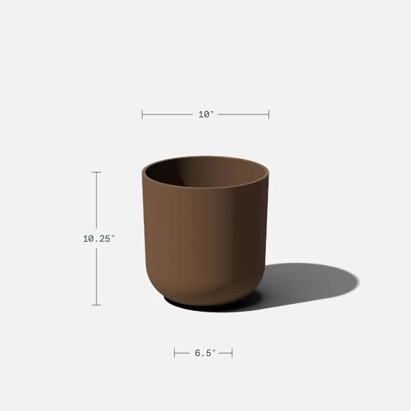 imageVeradek Round Black Plastic Planter Pots for IndoorOutdoor Garden Use with Drainage Holes Suitable for Small to Large Succulent Plants Flowers Modern Interior PlantsEspresso