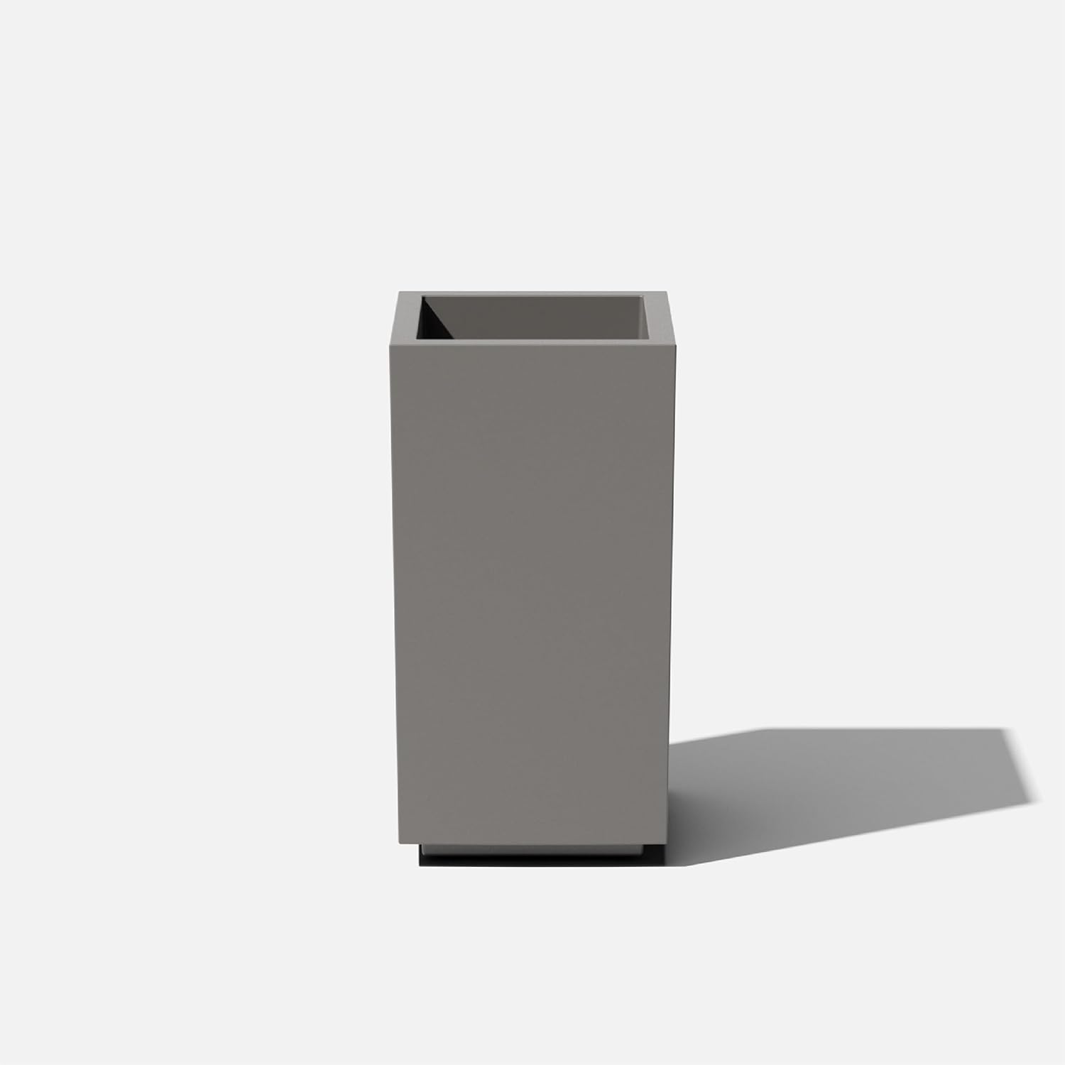 imageVeradek Block Series Pedestal Planter  Tall Planter for Indoor or Outdoor Front Porch  AllWeather Use with Removable Insert Bucket  Modern Dcor for Flowers Tall Trees Faux PlantsGray
