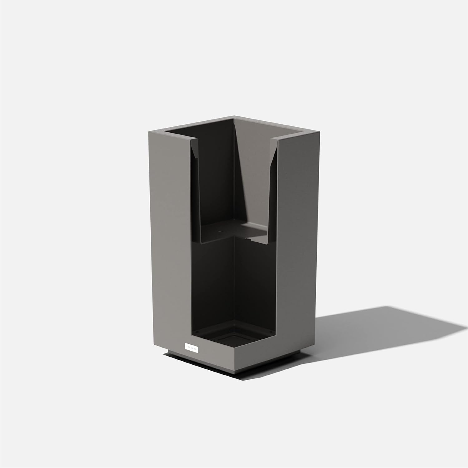imageVeradek Block Series Pedestal Planter  Tall Planter for Indoor or Outdoor Front Porch  AllWeather Use with Removable Insert Bucket  Modern Dcor for Flowers Tall Trees Faux PlantsGray