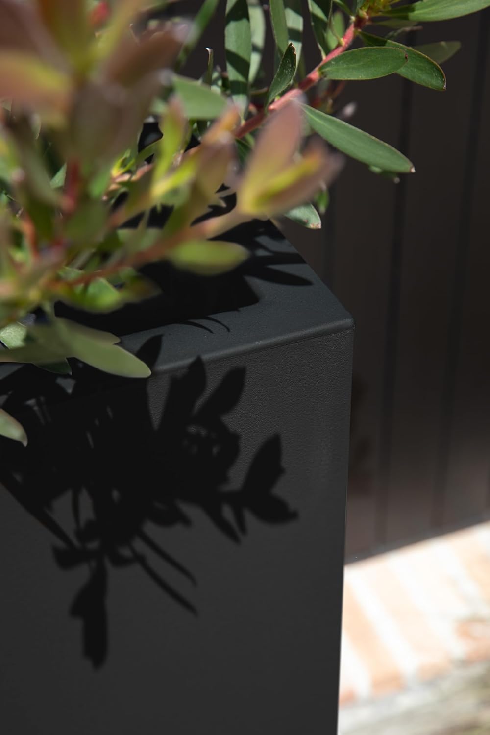 imageVeradek Block Series Pedestal Planter  Tall Planter for Indoor or Outdoor Front Porch  AllWeather Use with Removable Insert Bucket  Modern Dcor for Flowers Tall Trees Faux PlantsBlack