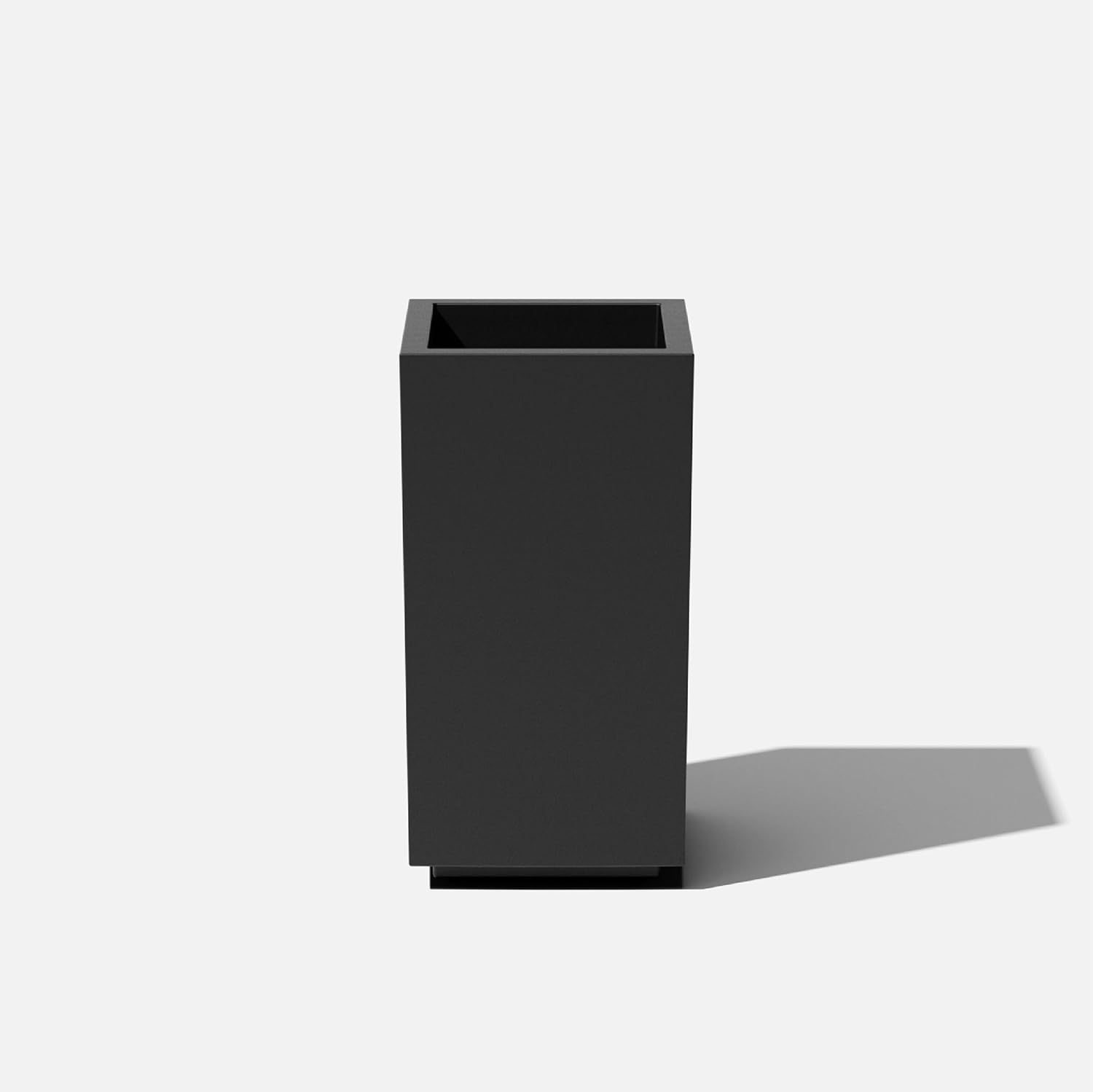 imageVeradek Block Series Pedestal Planter  Tall Planter for Indoor or Outdoor Front Porch  AllWeather Use with Removable Insert Bucket  Modern Dcor for Flowers Tall Trees Faux PlantsBlack