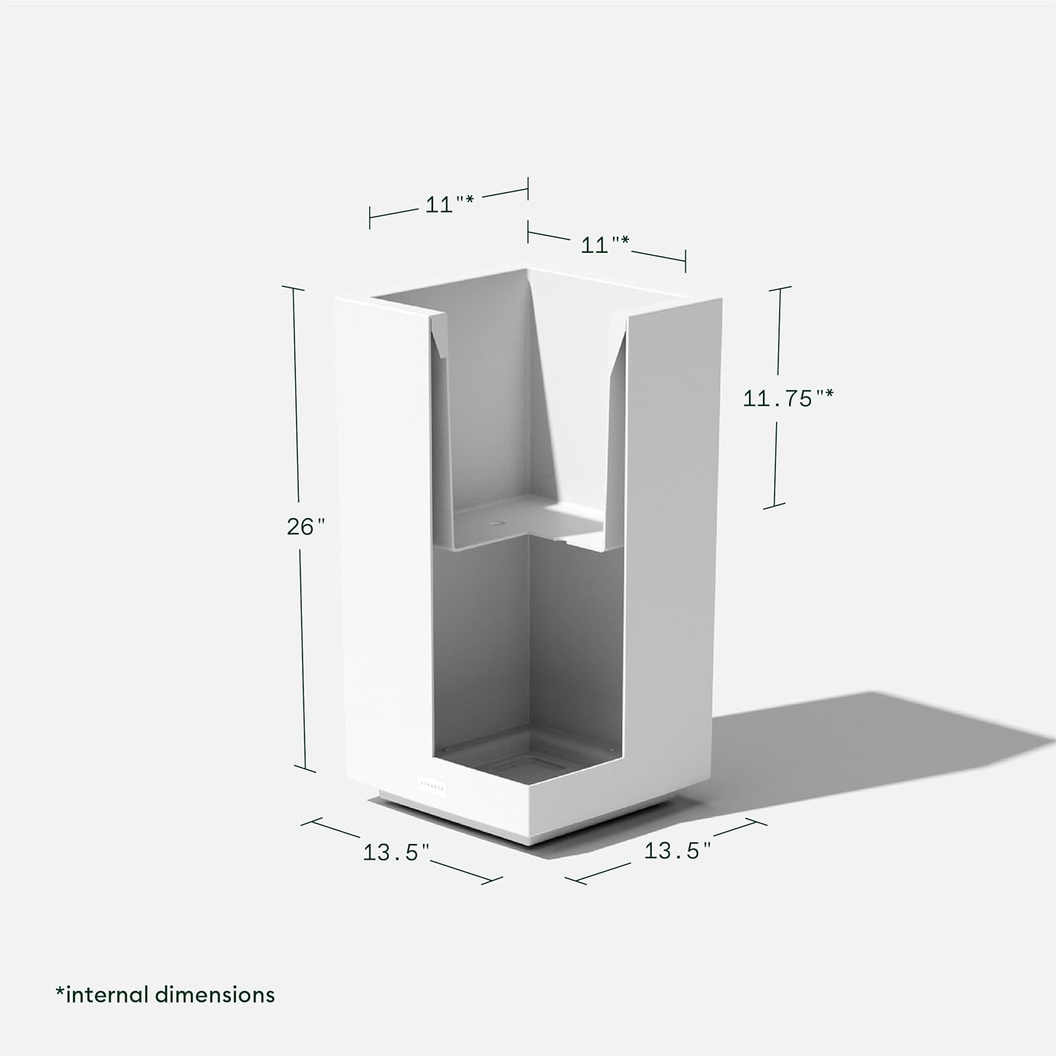imageVeradek Block Series Pedestal Planter  Tall Planter for Indoor or Outdoor Front Porch  AllWeather Use with Removable Insert Bucket  Modern Dcor for Flowers Tall Trees Faux PlantsWhite
