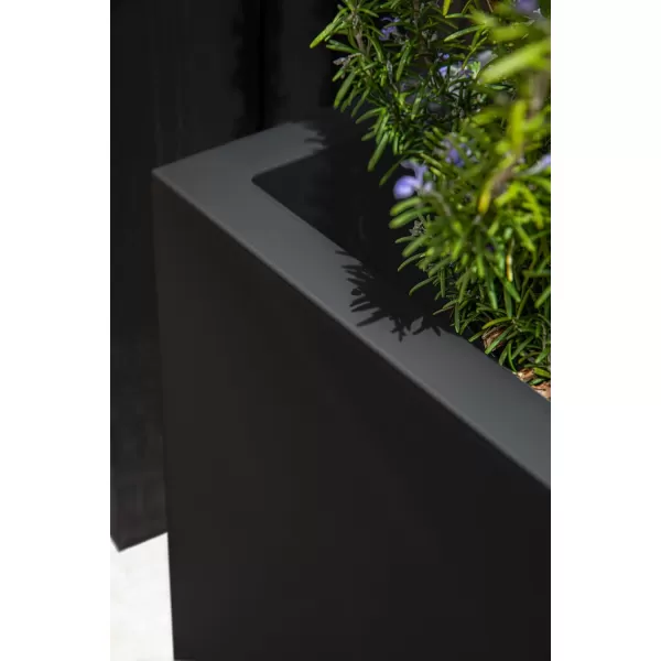 imageVeradek Block Series Cube Plastic Planter  Large Square Planter for Indoor or Outdoor PatioGarden  Durable AllWeather Use with Drainage Holes  Modern Dcor for Tall Plants Trees FlowersBlack