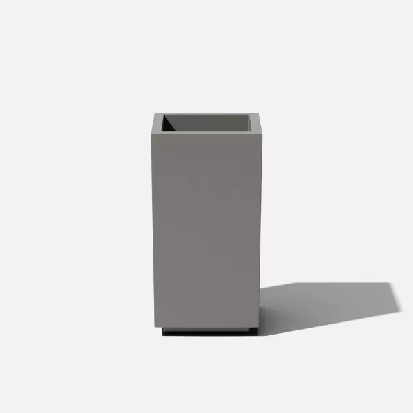 imageVeradek Block Series Pedestal Planter  Tall Planter for Indoor or Outdoor Front Porch  AllWeather Use with Removable Insert Bucket  Modern Dcor for Flowers Tall Trees Faux PlantsGray