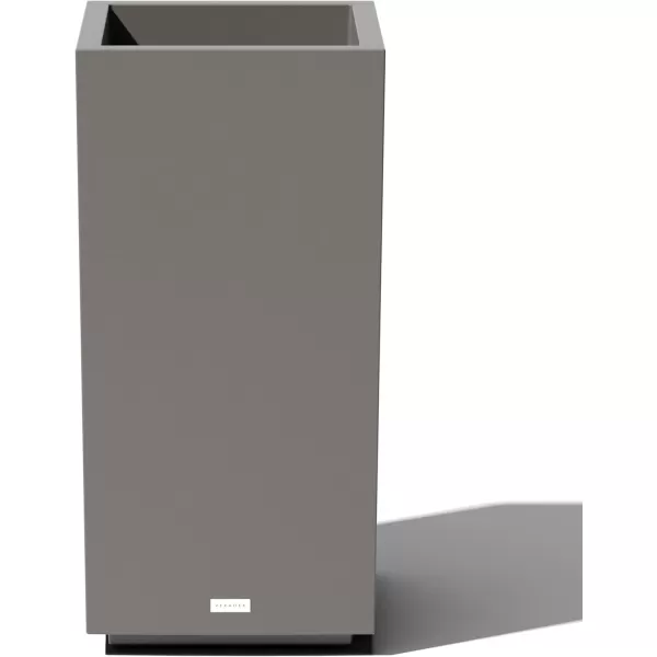 imageVeradek Block Series Pedestal Planter  Tall Planter for Indoor or Outdoor Front Porch  AllWeather Use with Removable Insert Bucket  Modern Dcor for Flowers Tall Trees Faux PlantsGray