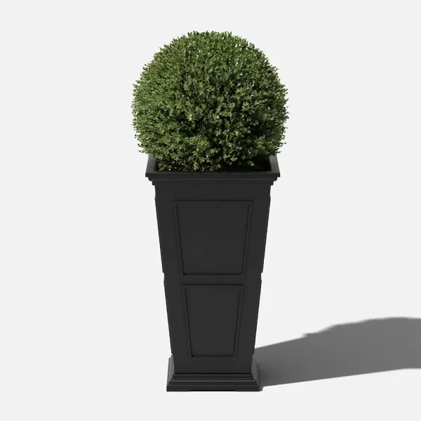 imageVeradek Brixton Series Tall Plastic Planter  Large Outdoor Planter for Front Porch  Crack Resistant AllWeather Use  Classic Estate Design for Tall Plants Flowers TreesBlack