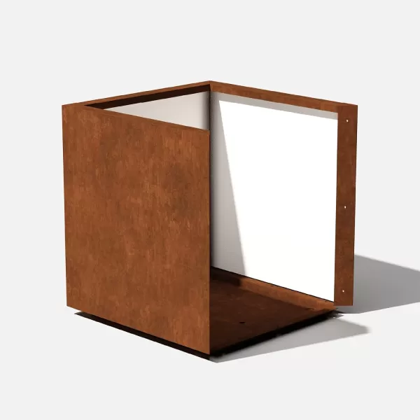 imageVeradek Corten Steel Series Cube Planter  Square Metal Planter for Outdoor PatioGarden  Naturally Rusting Steel for AllWeather Use  Modern Rustic Dcor for Trees Flowers Tall TreesRust