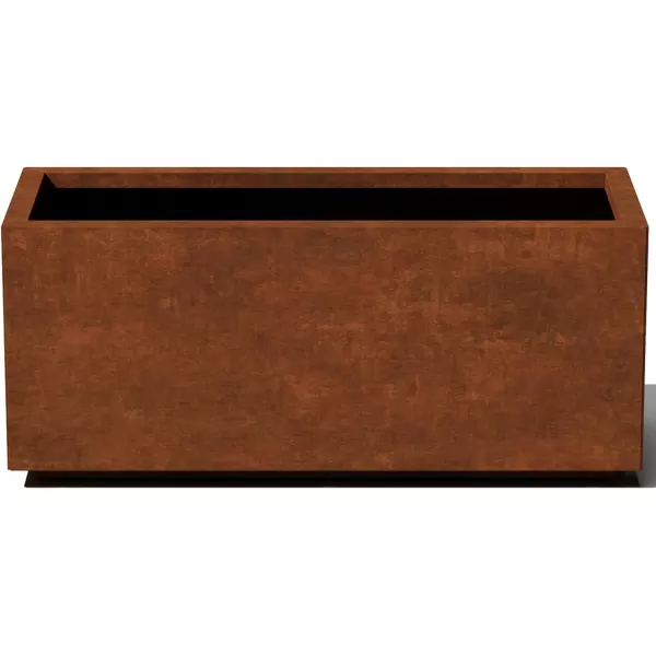 imageVeradek Corten Steel Series Long Box Planter  Large Rectangular Corten Steel Planter  Naturally Rusting Steel for AllWeather Use  Modern Rustic Dcor for Flowers Tall Plants ShrubsRust