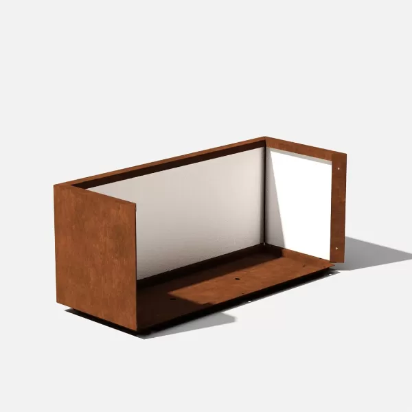 imageVeradek Corten Steel Series Long Box Planter  Large Rectangular Corten Steel Planter  Naturally Rusting Steel for AllWeather Use  Modern Rustic Dcor for Flowers Tall Plants ShrubsRust