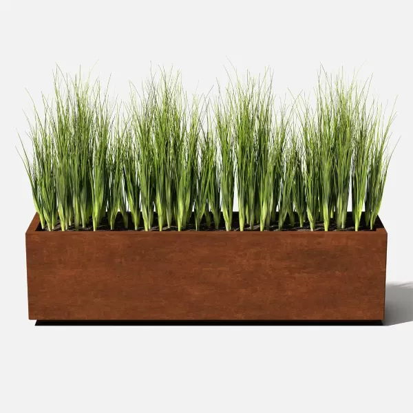 imageVeradek Corten Steel Series Long Box Planter  Large Rectangular Corten Steel Planter  Naturally Rusting Steel for AllWeather Use  Modern Rustic Dcor for Flowers Tall Plants ShrubsRust