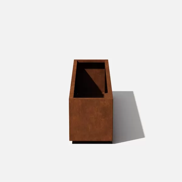 imageVeradek Corten Steel Series Long Box Planter  Large Rectangular Corten Steel Planter  Naturally Rusting Steel for AllWeather Use  Modern Rustic Dcor for Flowers Tall Plants ShrubsRust