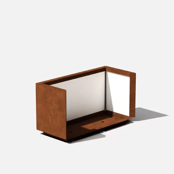 imageVeradek Corten Steel Series Long Box Planter  Large Rectangular Corten Steel Planter  Naturally Rusting Steel for AllWeather Use  Modern Rustic Dcor for Flowers Tall Plants ShrubsRust