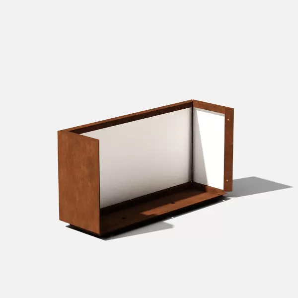 imageVeradek Corten Steel Series Long Box Planter  Large Rectangular Corten Steel Planter  Naturally Rusting Steel for AllWeather Use  Modern Rustic Dcor for Flowers Tall Plants ShrubsRust