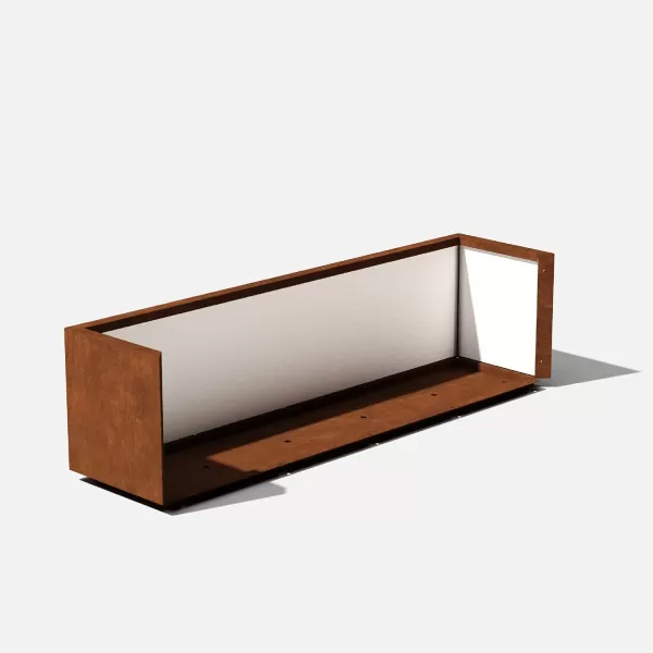 imageVeradek Corten Steel Series Long Box Planter  Large Rectangular Corten Steel Planter  Naturally Rusting Steel for AllWeather Use  Modern Rustic Dcor for Flowers Tall Plants ShrubsRust