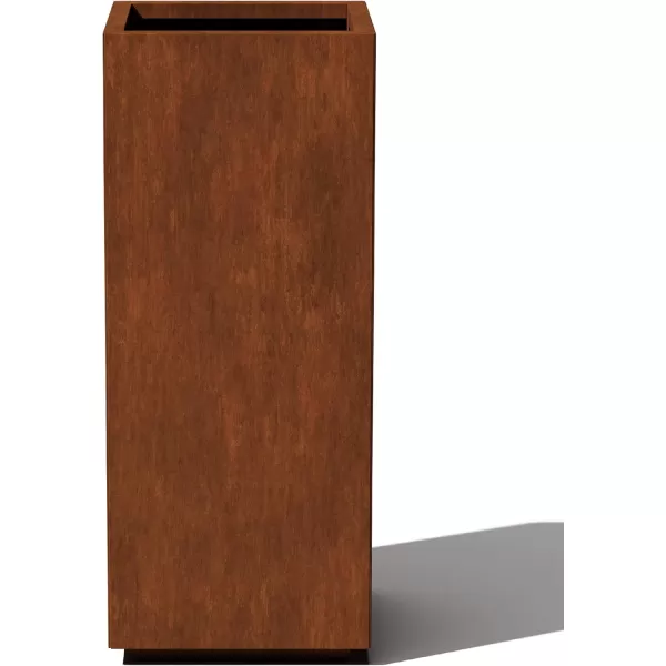 imageVeradek Corten Steel Series Pedestal Planter  Tall Corten Steel Planter for Outdoor PorchPatio  Naturally Rusting Steel for AllWeather Use  Modern Rustic Dcor for Tall Plants Trees FlowersRust