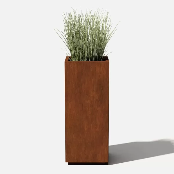 imageVeradek Corten Steel Series Pedestal Planter  Tall Corten Steel Planter for Outdoor PorchPatio  Naturally Rusting Steel for AllWeather Use  Modern Rustic Dcor for Tall Plants Trees FlowersRust