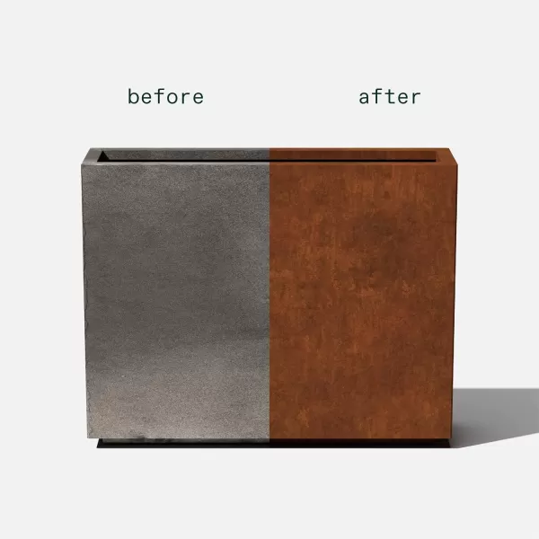 imageVeradek Corten Steel Series Span Planter  Tall Rectangular Metal Planter for Outdoor PorchPatio  Naturally Rusting Steel for AllWeather Use  Modern Rustic Dcor for Tall Plants Flowers TreesRust