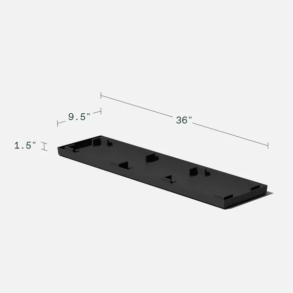 imageVeradek Pure Series Midori Trough Planter  Large Rectangular Planter for Indoor or Outdoor DeckPorch  Durable AllWeather Use with Drainage Holes  Modern Decor for Shrubs Flowers Small PlantsBlack