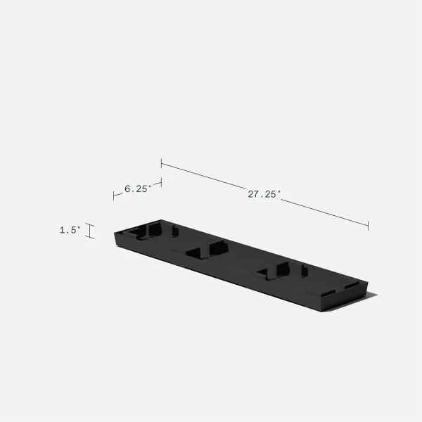 imageVeradek Pure Series Midori Trough Planter  Large Rectangular Planter for Indoor or Outdoor DeckPorch  Durable AllWeather Use with Drainage Holes  Modern Decor for Shrubs Flowers Small PlantsBlack