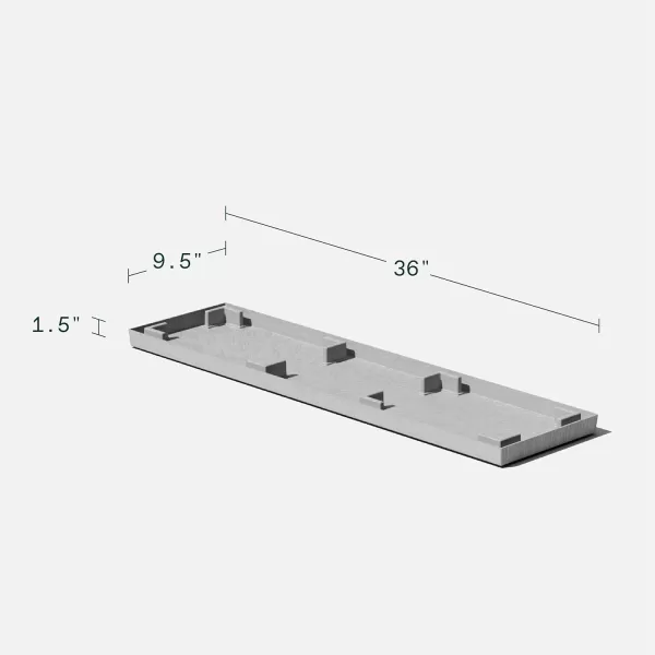 imageVeradek Pure Series Midori Trough Planter  Large Rectangular Planter for Indoor or Outdoor DeckPorch  Durable AllWeather Use with Drainage Holes  Modern Decor for Shrubs Flowers Small PlantsGray