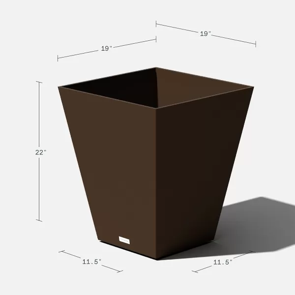 imageVeradek Pure Series Nobleton Plastic Planter  Large Pots for Indoor or Outdoor PorchPatio  Durable AllWeather Use with Drainage Holes  Modern Planter Dcor for Flowers Shrubs TreesEspresso