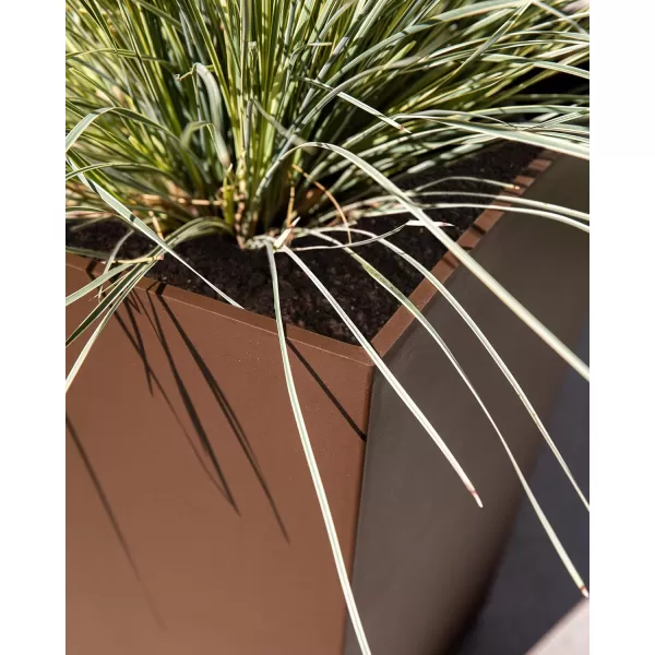 imageVeradek Pure Series Nobleton Plastic Planter  Large Pots for Indoor or Outdoor PorchPatio  Durable AllWeather Use with Drainage Holes  Modern Planter Dcor for Flowers Shrubs TreesEspresso