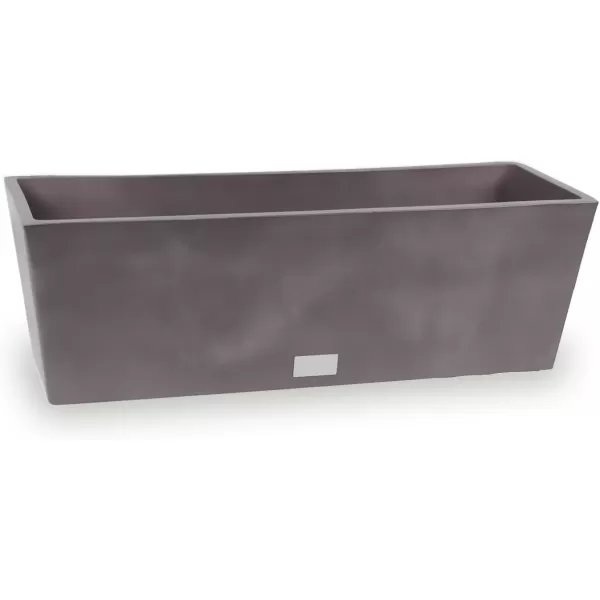 imageVeradek Pure Series Window Box Planter  Long Rectangular Planter for Indoor or Outdoor WindowsillBalcony  Durable AllWeather Use with Drainage Holes  Modern Decor for Herbs Small Plants FlowersGray