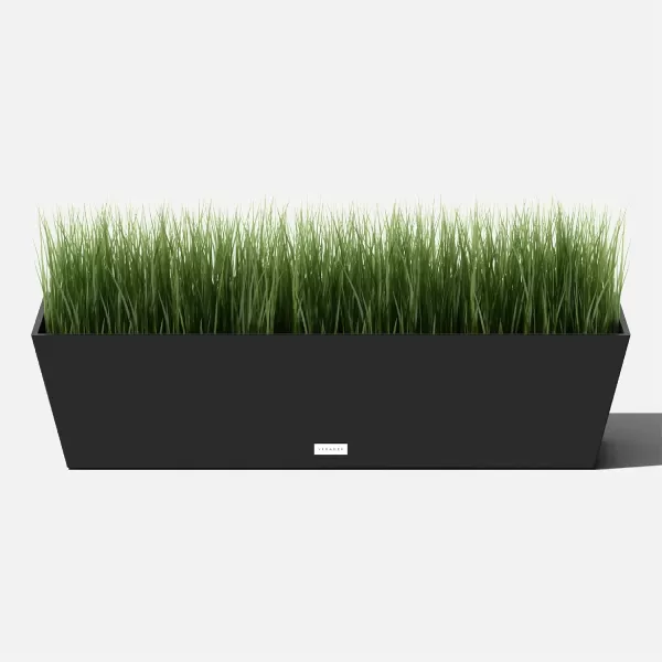 imageVeradek Pure Series Window Box Planter  Long Rectangular Planter for Indoor or Outdoor WindowsillBalcony  Durable AllWeather Use with Drainage Holes  Modern Decor for Herbs Small Plants FlowersBlack