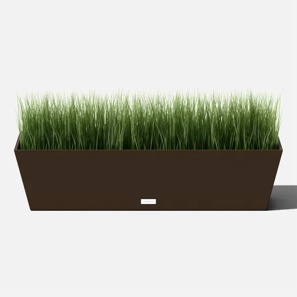 imageVeradek Pure Series Window Box Planter  Long Rectangular Planter for Indoor or Outdoor WindowsillBalcony  Durable AllWeather Use with Drainage Holes  Modern Decor for Herbs Small Plants FlowersEspresso