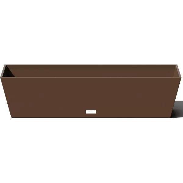 imageVeradek Pure Series Window Box Planter  Long Rectangular Planter for Indoor or Outdoor WindowsillBalcony  Durable AllWeather Use with Drainage Holes  Modern Decor for Herbs Small Plants FlowersEspresso