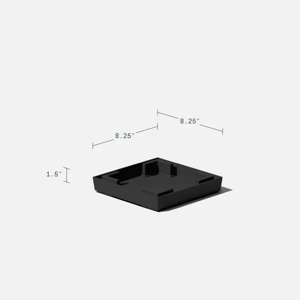 imageVeradek VResin IndoorOutdoor Taper Planter 2Pack 26 inch BlackBlack