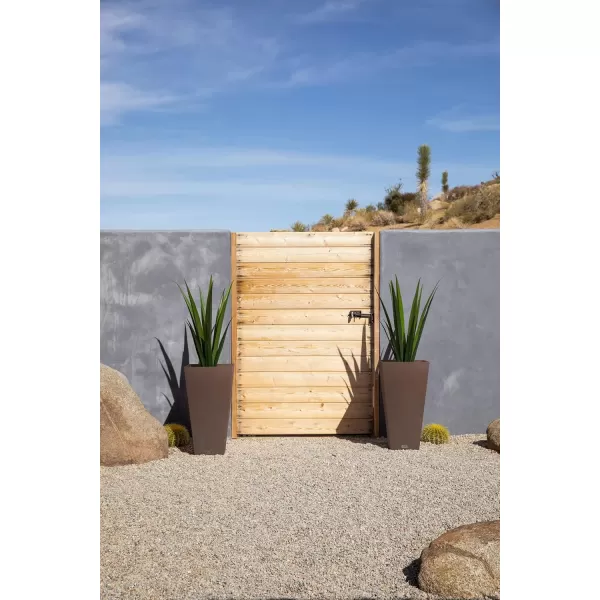 imageVeradek VResin IndoorOutdoor Taper Planter 2Pack 26 inch BlackEspresso