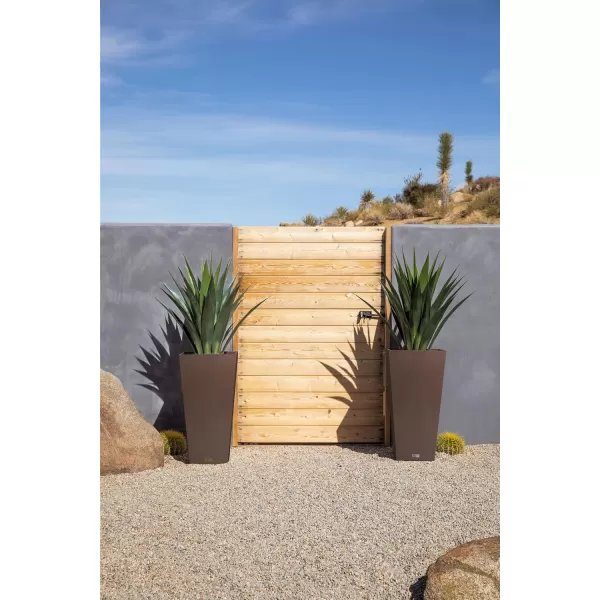 imageVeradek VResin IndoorOutdoor Taper Planter 2Pack 26 inch BlackEspresso