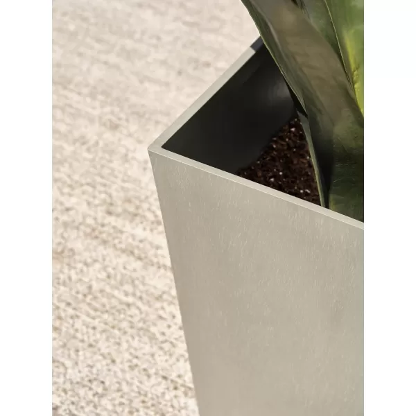 imageVeradek VResin IndoorOutdoor Taper Planter 2Pack 26 inch BlackGray