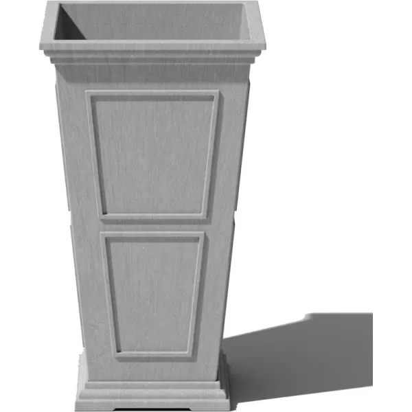 imageVeradek Brixton Series Tall Plastic Planter  Large Outdoor Planter for Front Porch  Crack Resistant AllWeather Use  Classic Estate Design for Tall Plants Flowers TreesGray