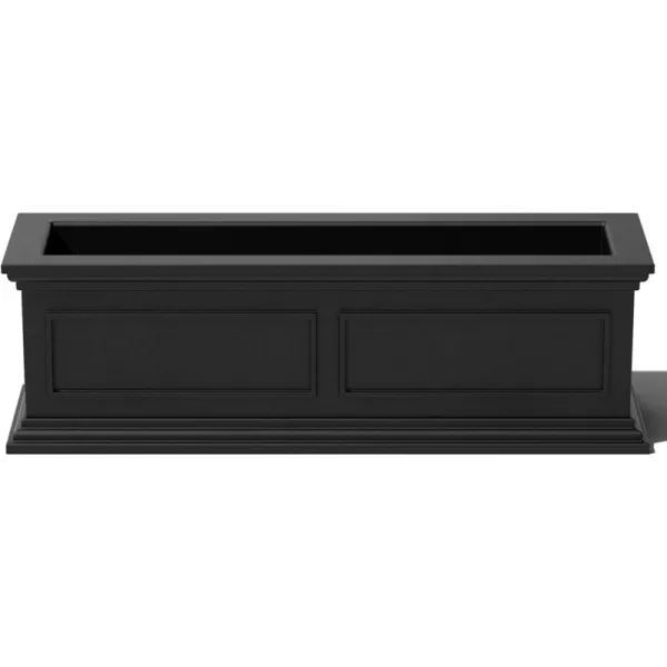 imageVeradek Brixton Window Box Plastic Planter  Large Rectangular Planter for Outdoor BalconyWindowsill  CrackResistant AllWeather  Classic Estate Design for Flowers Herbs SucculentsBlack