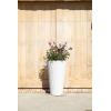imageVeradek Demi Series Tall Planter for Porch Patio Backyard  Durable PlasticConcrete Material  Modern Dcor for Tall Plants GrassesWhite
