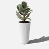 imageVeradek Demi Series Tall Planter for Porch Patio Backyard  Durable PlasticConcrete Material  Modern Dcor for Tall Plants GrassesWhite