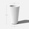 imageVeradek Demi Series Tall Planter for Porch Patio Backyard  Durable PlasticConcrete Material  Modern Dcor for Tall Plants GrassesWhite