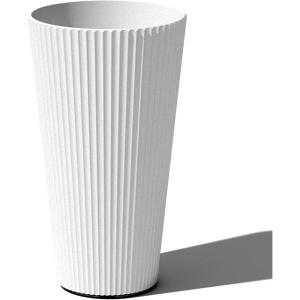 imageVeradek Demi Series Tall Planter for Porch Patio Backyard  Durable PlasticConcrete Material  Modern Dcor for Tall Plants GrassesWhite