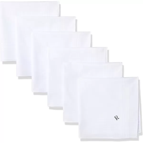 imageDockers Mens Cotton Handkerchiefs Gift Set Fashion and ClassicLetter R