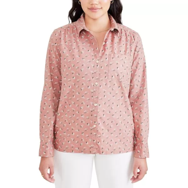 imageDOCKERS Womens Regular Favorite Long Sleeve Collared ShirtGoal Egret Twill