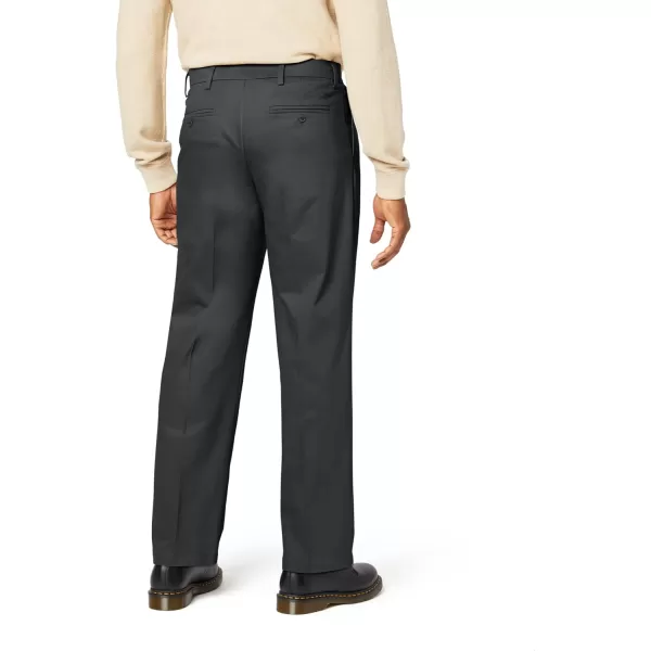 imageDOCKERS Mens Relaxed Fit Signature Khaki Lux Cotton Stretch PantsPleatedSteelhead