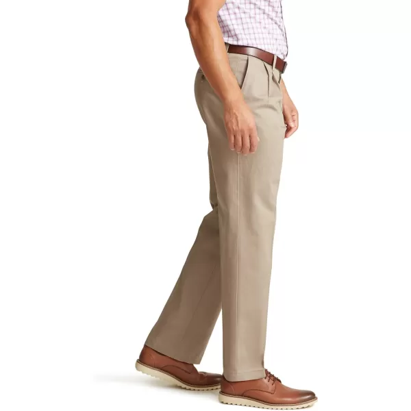 imageDOCKERS Mens Relaxed Fit Signature Khaki Lux Cotton Stretch PantsPleatedTimberwolf