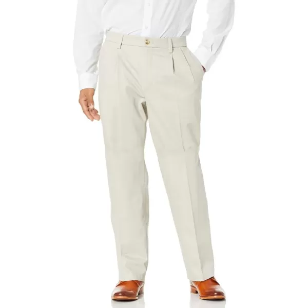 imageDOCKERS Mens Relaxed Fit Signature Khaki Lux Cotton Stretch PantsPleatedCloud