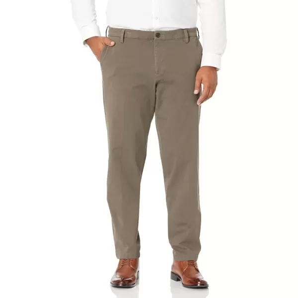 imageDockers Mens Straight Fit Workday Khaki Smart 360 Flex Pants Regular and Big ampamp TallDark Pebble  Tapered