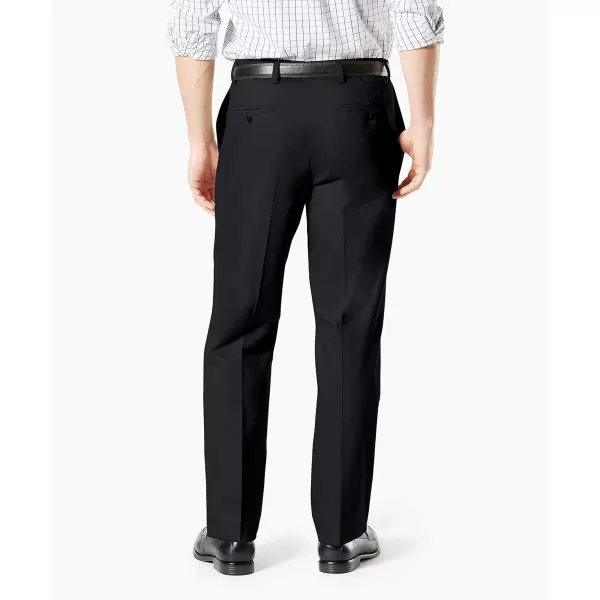 imageDockers Mens Classic Fit Signature Lux Cotton Stretch PantsPleated Regular and Big ampamp TallBlack