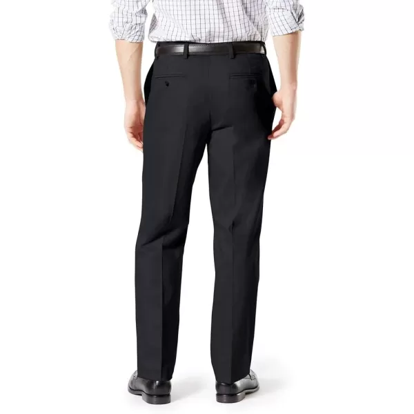 imageDockers Mens Classic Fit Signature Lux Cotton Stretch PantsPleated Regular and Big ampamp TallBlack